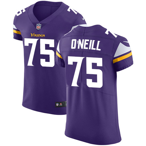 Nike Vikings #75 Brian O'Neill Purple Team Color Men's Stitched NFL Vapor Untouchable Elite Jersey